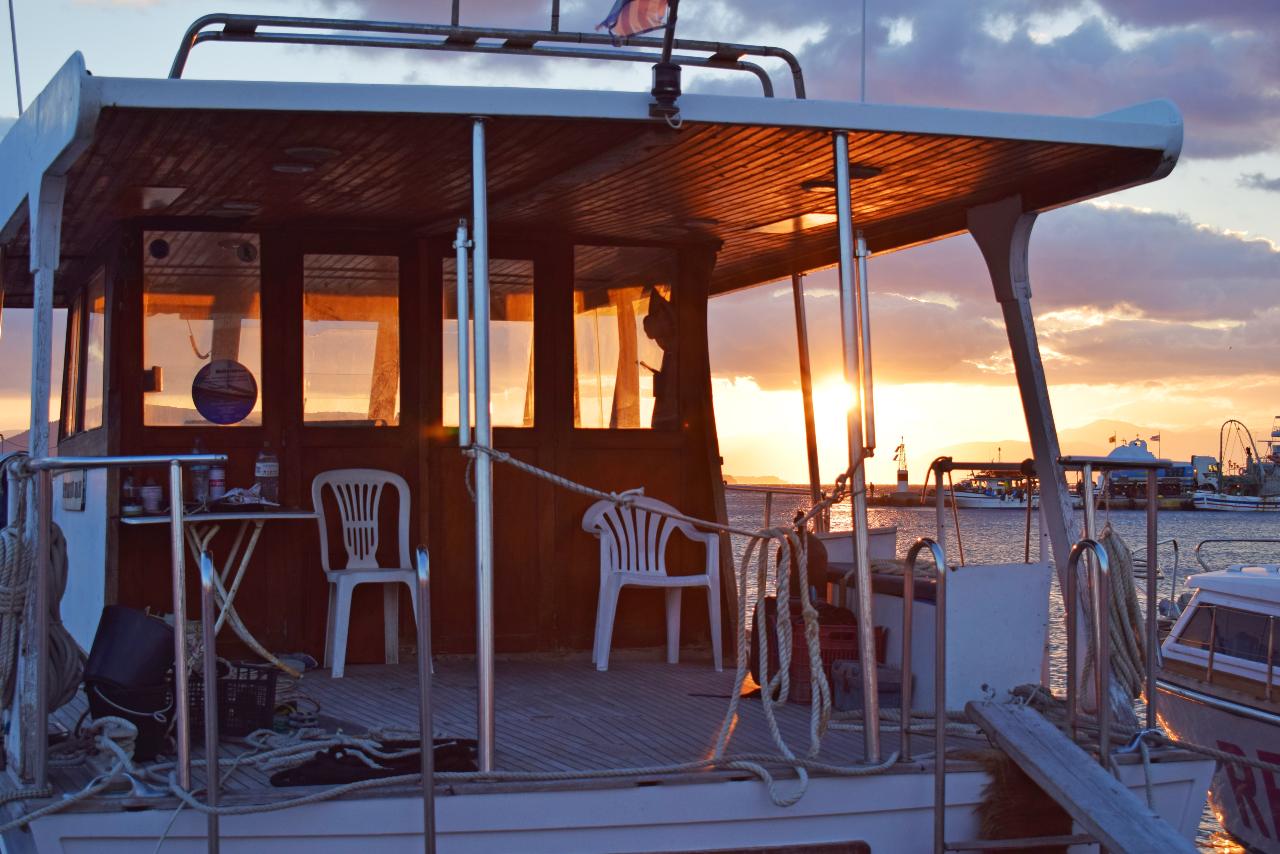 deck on motor yacht