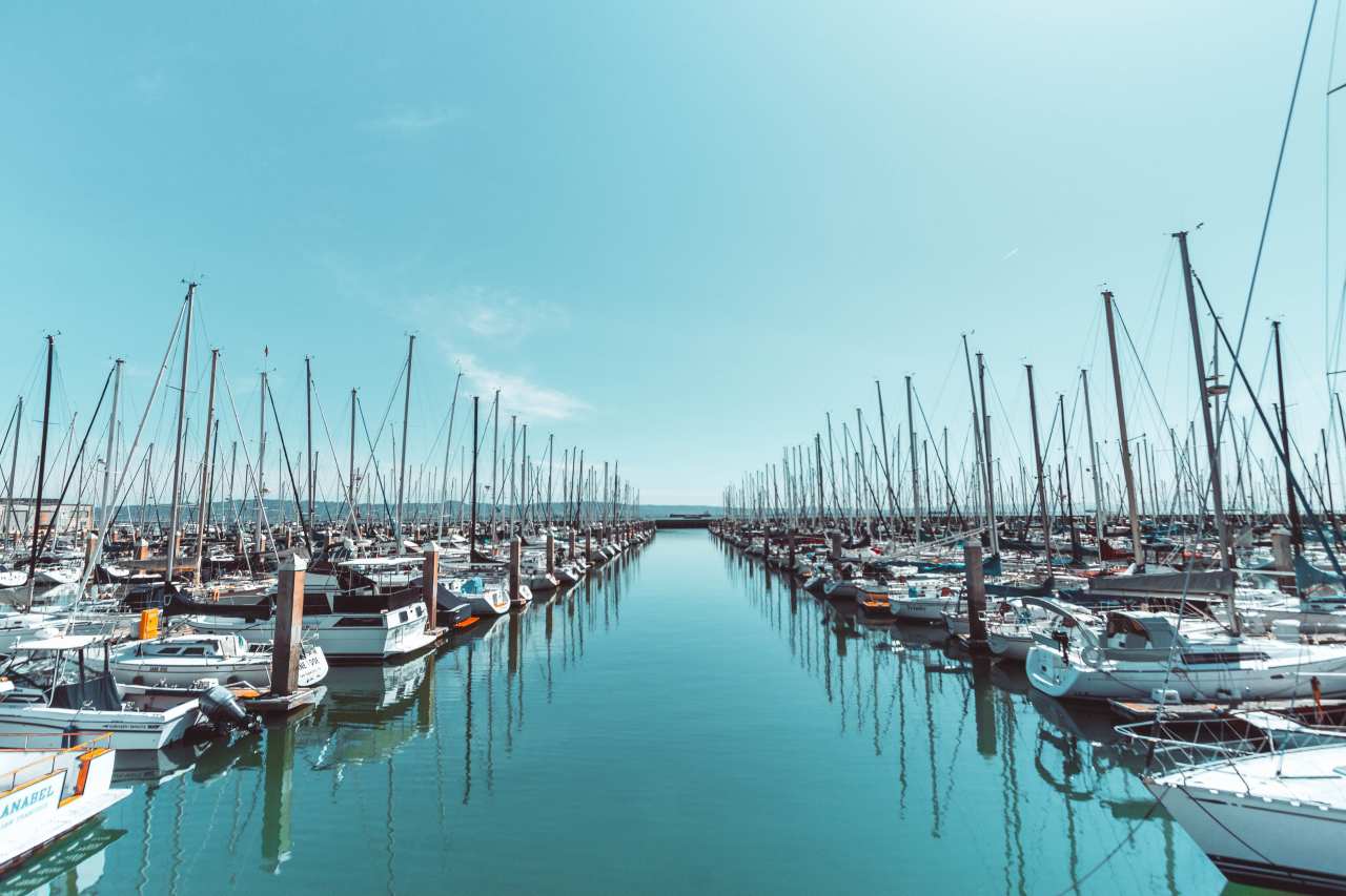 motor boats on marina