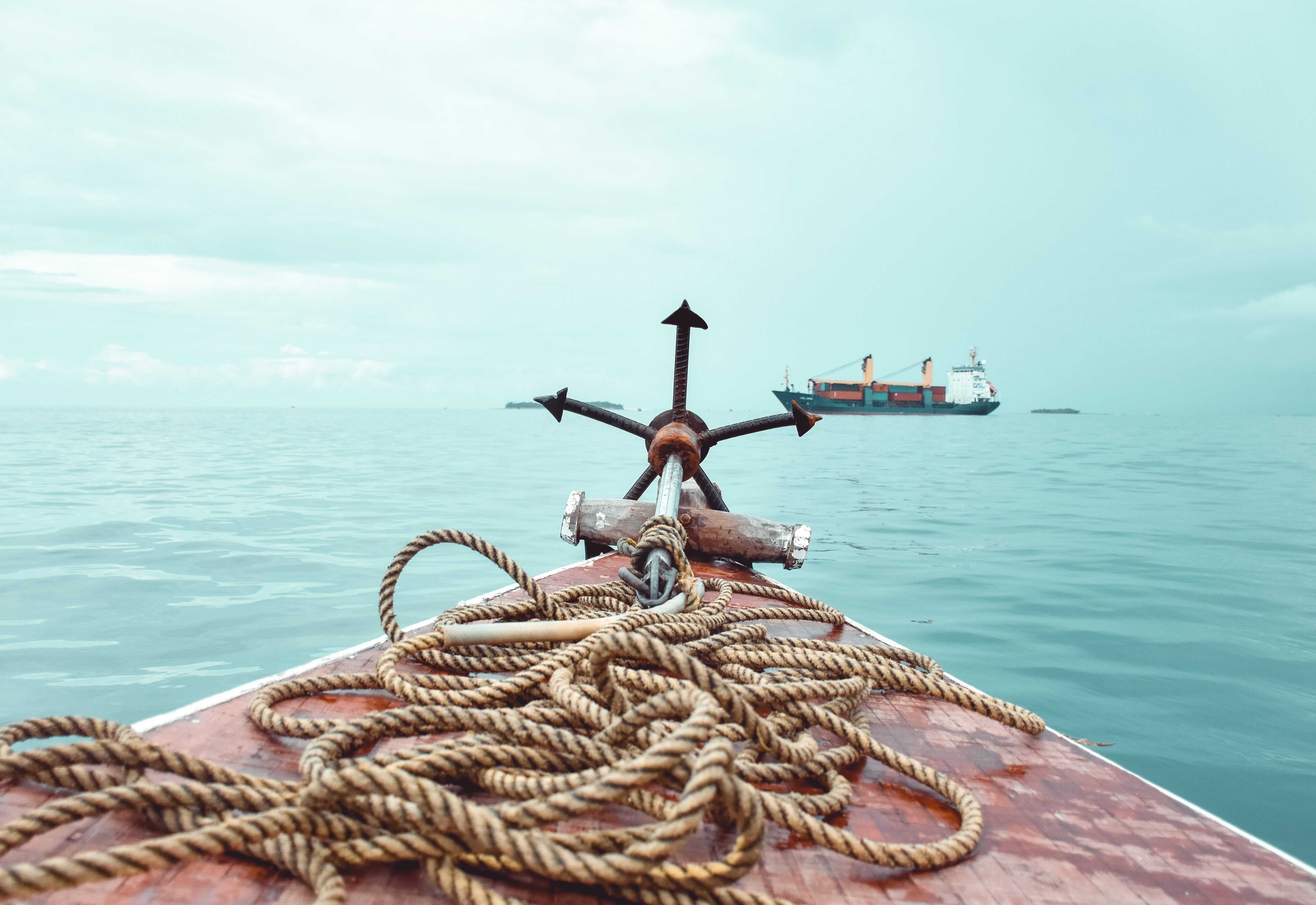 rope and anchor on deck